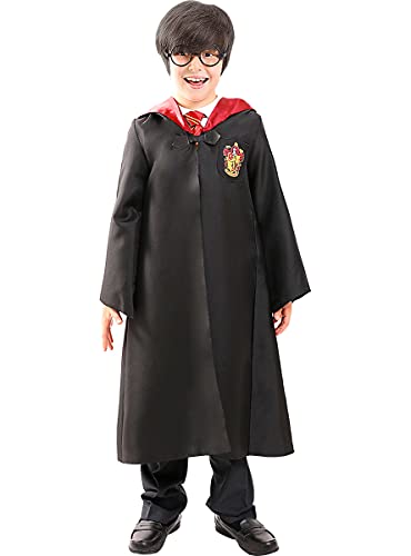 Funidelia | Kit disfraz Harry Potter para niño y niña ▶ Magos, Gryffindor, Hogwarts - Disfraces para niños, accesorios para Fiestas, Carnaval y Halloween - Talla 10-12 años - Negro
