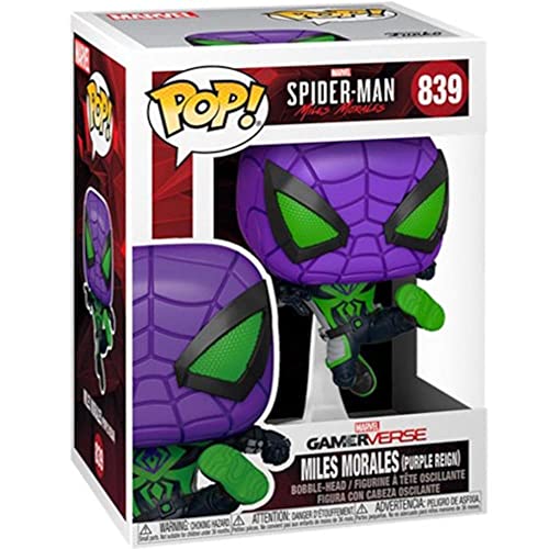 Funko 54695 POP Games: Spider-Man: Miles Morales- Miles (Purple Reign Suit)