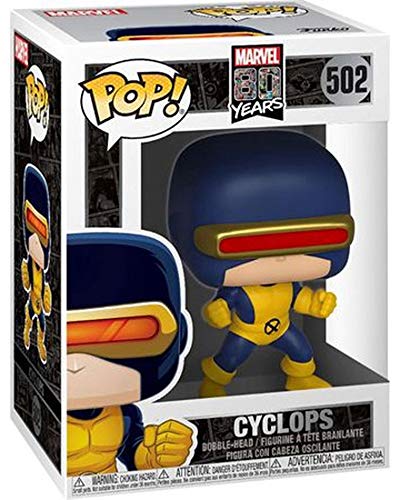 Funko - Pop! Bobble Vinyle Marvel: 80th - First Appearance - Cyclops Figura Coleccionable, Multicolor (40714)