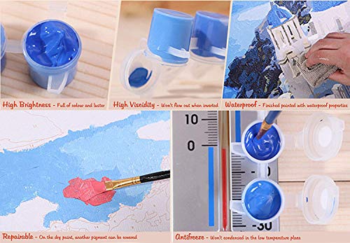 Fuumuui Pintar por Numeros para Adultos Niños,DIY Pintura por números de Kits Sin Marco -World Map 16 * 20 Pulgadas