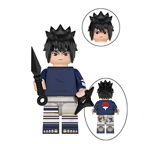 GAOTT Naruto Minifigure, Juguete para Niños +8 Años con Mini, para Minifigura Coleccionable Personalizada Compatible con Lego(8 Piezas)