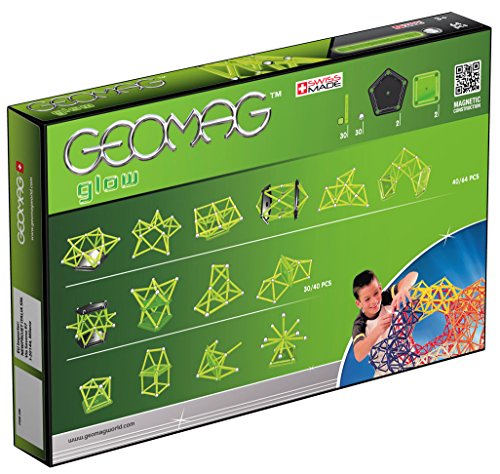 Geomag Glow Construcciones magnéticas y juegos educativos, 64 piezas (336), Multicolor