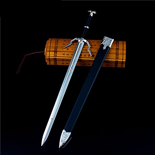 Geralt Dos Cabezas Espada Armas Metal 22 Cm Cosplay Militar Modelo Niño Llavero Juguete Colgante Regalo (Double-Headed Sword)