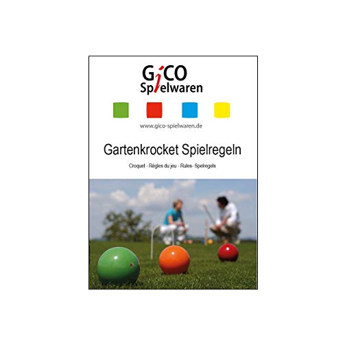 GICO Juego de croquet de alta calidad: divertido juego para el aire libre o el jardín para niños y adultos, con componentes de calidad fabricados en madera maciza.3110
