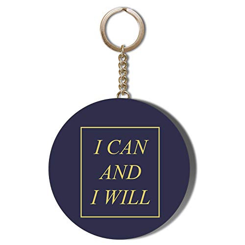 Gift Insanity Abrebotellas con texto en inglés "I CAN AND I WILL, 58 mm, color negro