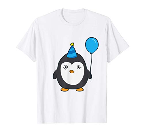 Globos de cumpleaños de pingüinos Fiesta de cumpleaños de Camiseta