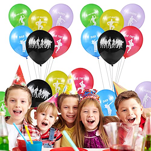 Globos de fiesta de cumpleaños para niños, globos de látex, globos de cumpleaños con diferentes patrones, utilizados para aniversario, decoración de ceremonia de graduación, etc. (baile)
