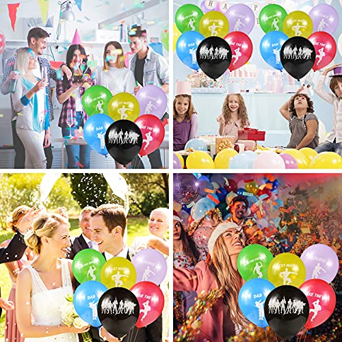 Globos de fiesta de cumpleaños para niños, globos de látex, globos de cumpleaños con diferentes patrones, utilizados para aniversario, decoración de ceremonia de graduación, etc. (baile)