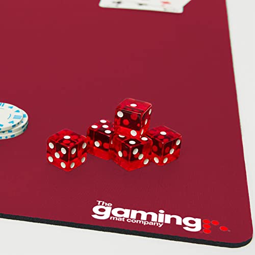 GMC Deluxe Heavy yweight antideslizante y ruido 4 mm de grosor, espuma de goma de reducción Mahjong Dominoes póker tarjeta juego Mat tabla cubierta 33 x 33 pulgadas - Casino rojo