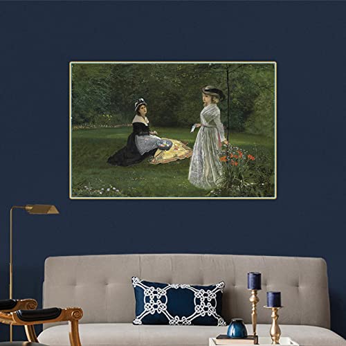 Good Counsel, 1875 por John Atkinson Grimshaw Lienzo Pintura al óleo Imagen famosa Telón de fondo Pared Decoración del hogar Impresión de póster 80x120 cm Sin marco