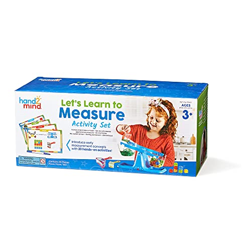 hand2mind Set de actividades para aprender a medir, tazas medidoras para niños