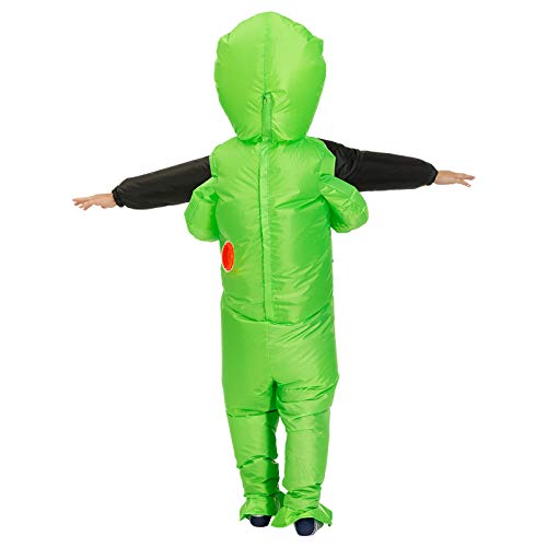 Hao-zhuokun Disfraces de Halloween,alienígena Verde con Traje Humano Inflable Divertido Traje de explosión Disfraz de Cosplay Vestido de Lujo Cosplay Adulto para Fiesta de Navidad