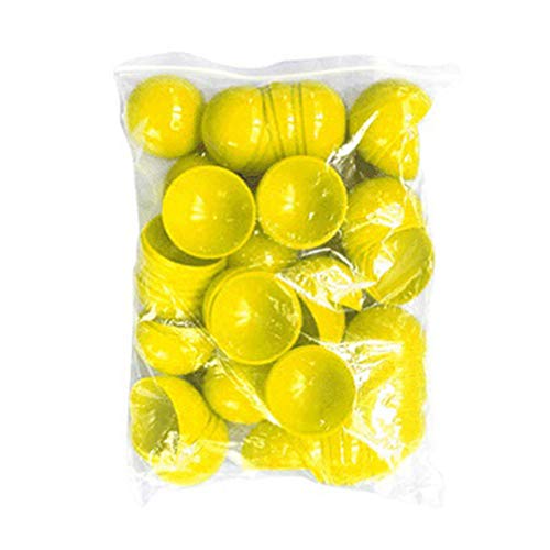 Happyyami 25Pcs Bolas de Lotería Bolas de Rifa Bolas de Bingo sin Número Bolas Huecas de Plástico 40 Mm Amarillo
