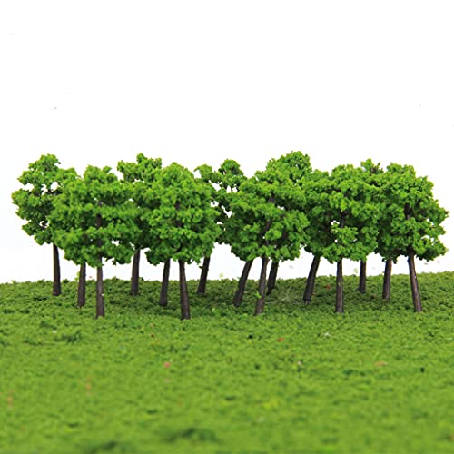 Harilla 100 Piezas de árboles Verdes, Modelo de Tren, Diseño de Paisaje Ferroviario, Escala N 1: 150 Y 1: 250