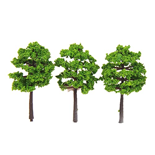 Harilla 100 Piezas de árboles Verdes, Modelo de Tren, Diseño de Paisaje Ferroviario, Escala N 1: 150 Y 1: 250