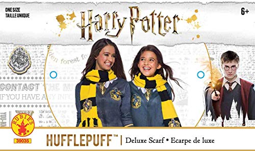 Harry Potter Deluxe Bufanda Hufflepuff, Multicolor, (Rubie'S 39035)