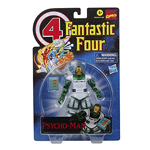 Hasbro Marvel Legends Series Retro Fantastic Four - Figura Coleccionable de Psycho-Man de 15 cm - 1 Accesorio