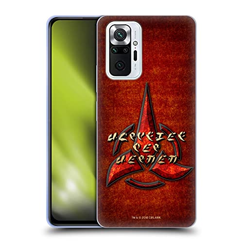 Head Case Designs Licenciado Oficialmente Star Trek Discovery Aspecto Klingon Angustiado Insignias Caso de Gel Suave Compatible con Xiaomi Redmi Note 10 Pro