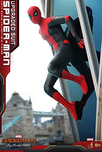 Hot Toys Spider-Man (Traje Mejorado) Sexta Escala 1/6 película Obra Maestra MMS542 Serie lejos de casa Figura de acción Coleccionable, HT904867