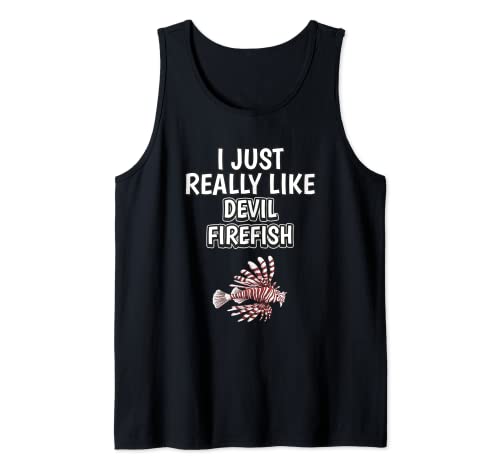 I Just Really Like Devil Firefish Pez Escorpión Camiseta sin Mangas