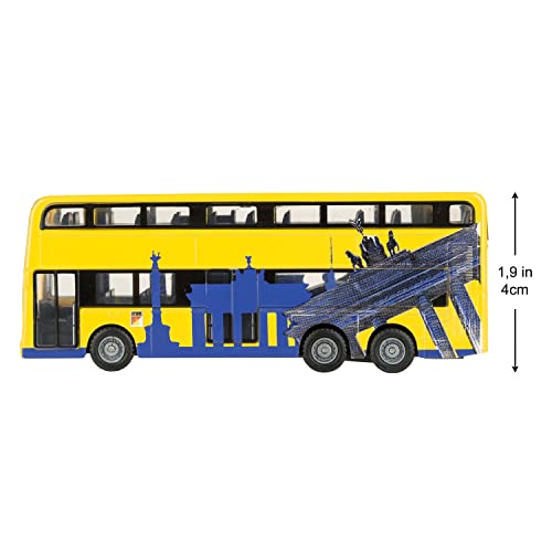 Idena 40107 - Maqueta de autobús Berlín (2 Pisos, con Motor retráctil, Aprox. 18,5 x 13,5 x 4,5 cm), Color Amarillo