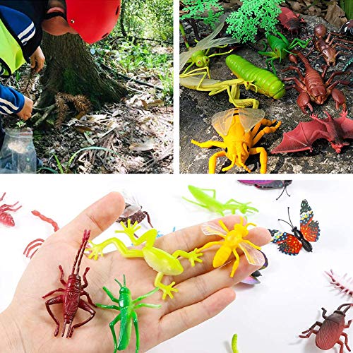 Insectos Realistas de Plástico Insectos,27 pcs Insectos de Plástico para Niños,Realistas Figuras Juguetes Escarabajo Libélula Modelo Animal Juguetes para Niños Juguetes Educativos Favores de Fiesta