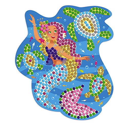 Janod - Estuche Mosaicos Delfines y Sirenas - Les Ateliers Du Calme - Kit Infantil de Manualidades Creativas - Desarrolla la Motricidad Fina y la Concentración - A partir de 7 Años, J07961