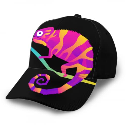 JOCHUAN Sombreros Lindo Divertido camaleón Lagarto Dibujos Animados Cola de Caballo Sombrero cómodo Sombrero Ajustable para Hombres y Mujeres