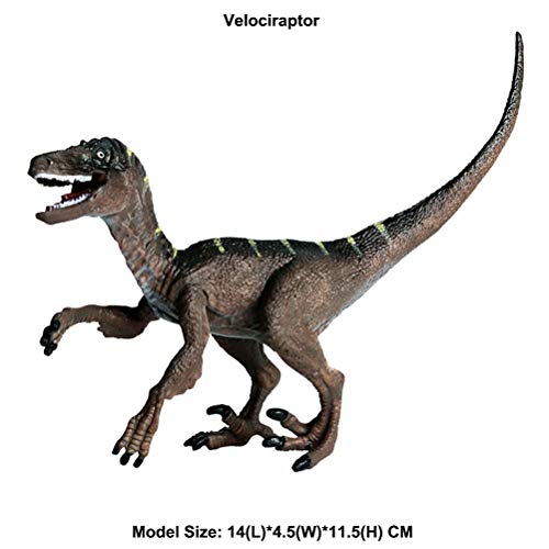 JOKFEICE Juguete de Dinosaurio Velociraptor Realista Animal Figuras Proyecto de Ciencia, decoración de la Torta, cumpleaños para niños pequeños de 3 a 4 5 años