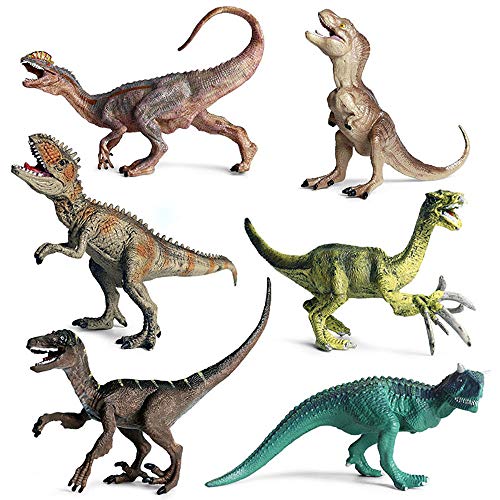 JOKFEICE Juguete de Dinosaurio Velociraptor Realista Animal Figuras Proyecto de Ciencia, decoración de la Torta, cumpleaños para niños pequeños de 3 a 4 5 años