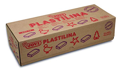 Jovi - Caja de plastilina, 15 pastillas 350 gr, color blanco (7201)