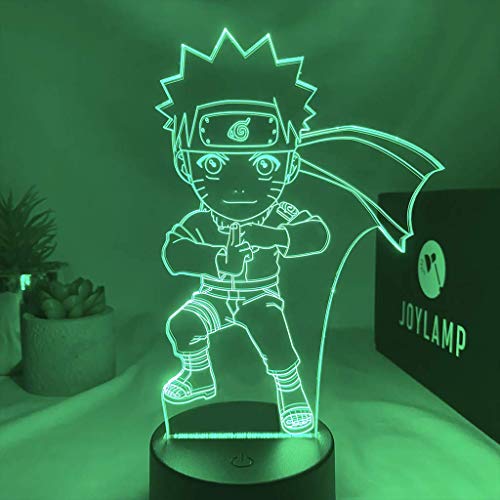 JoyLamp - Lámpara Naruto Chibi SD - Decoración de manga y anime - Luz de 16 colores con mando a distancia