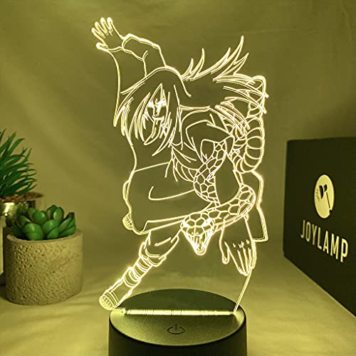 JoyLamp - Orochimaru - Colección oficial JoyLamp x Naruto - 16 colores + Mando a distancia + Embalaje Naruto - Lámpara Manga 3D Naruto