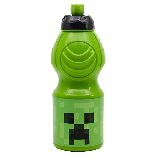 Juego de almuerzo, escuelas, 2 piezas para llevar la erenda y la botella de plástico para niños Merenda Launch Box - BPA Free (Minecraft)
