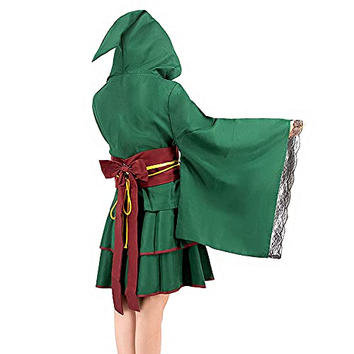 Juego de anime La leyenda de Zelda: disfraz de princesa crepúsculo, juego de uniforme de kimono utilizado para festivales cosplay o regalo-verde_XXL