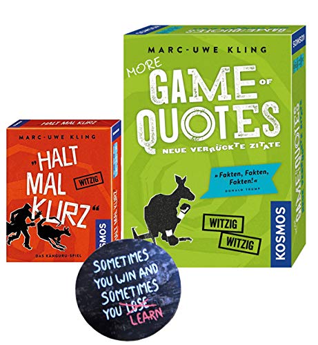 Juego de cartas More Game of Quotes, juego de cartas de Marc-Uwe Kling + pegatina de salida