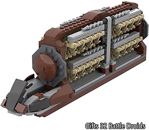 Juego de construcción de nave espacial con 32 minifiguras de droides de batalla de Awesome, juguete de construcción para niños con caja de regalo, totalmente compatible con Lego
