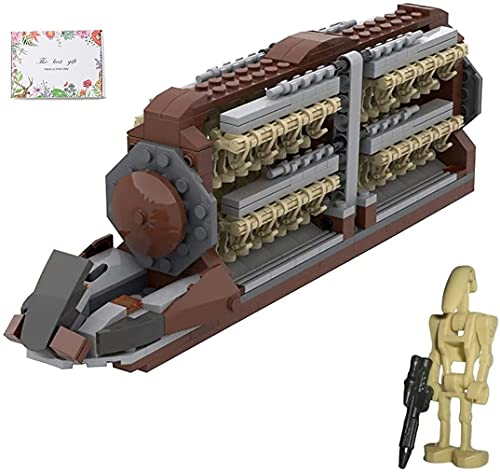 Juego de construcción de nave espacial con 32 minifiguras de droides de batalla de Awesome, juguete de construcción para niños con caja de regalo, totalmente compatible con Lego