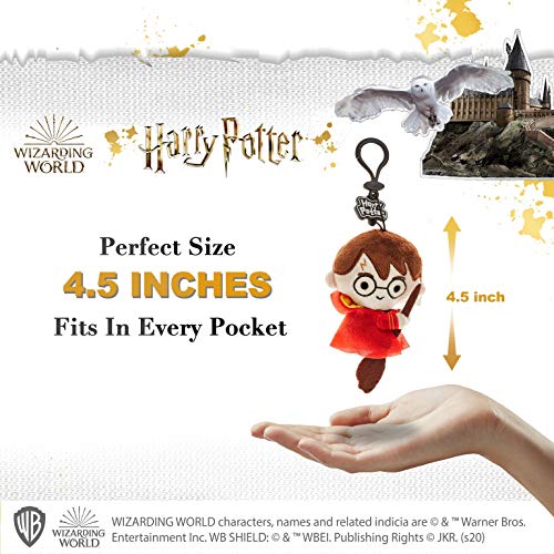 Juego de llaveros de Peluche de Harry Potter - 3 Figuras Lavables de poliéster - Regalos, Accesorios y coleccionables de Harry Potter de PMI, 11.5 cm. (C)