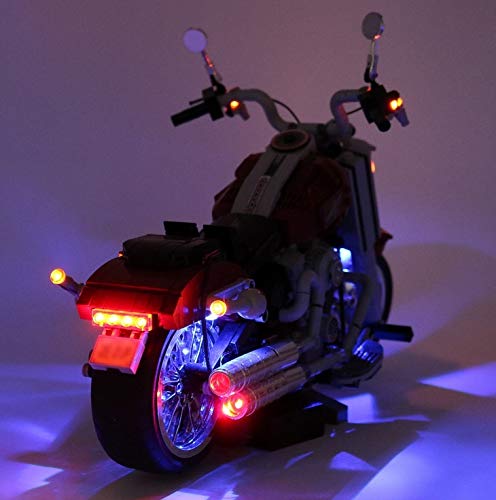 Juego de luces LED con caja de batería para Lego Harley Davidson 10269 (solo juego de luces)