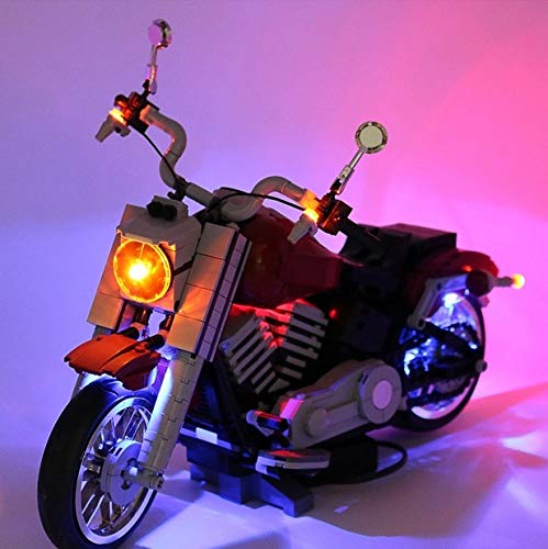Juego de luces LED con caja de batería para Lego Harley Davidson 10269 (solo juego de luces)