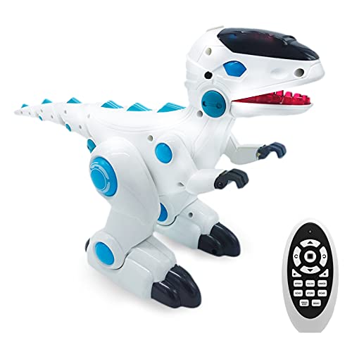 JUGUETECNIC │ Robosaur, el Robot Dinosaurio teledirigido | con Humo y Luces! │ Robot Juguete para Niños Programable con Mando Distancia | Mascota Interactiva Radiocontrol