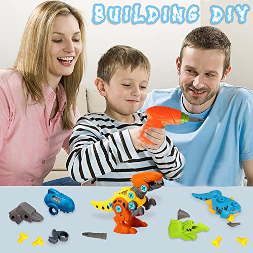 Juguetes de dinosaurios para niños, regalo para niños de 3, 4, 5, 6, 7 años, construcción de edificios, tallo educativo para 3-8 niñas, cumpleaños para 5-9, bloques de aprendizaje para niños pequeños