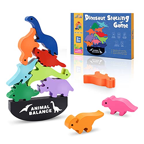 Juguetes Niños 3-12 Años, LET'SGo Montessori Juegos Niños 3-12 Años Juegos Educativos Niños 3-12 Años Regalos para Niños Niñas de 3-12 Años Dinosaurios Juguetes de Madera