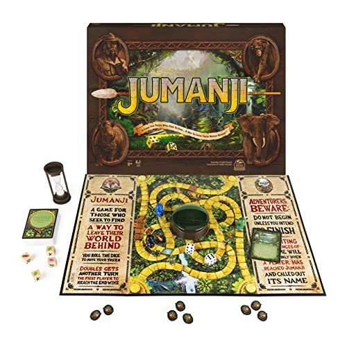 Jumanji The Game, The Classic Scary Adventure Family Board Game Based on The Action-Comedy Movie, for Kids and Adults Ages 8 & up