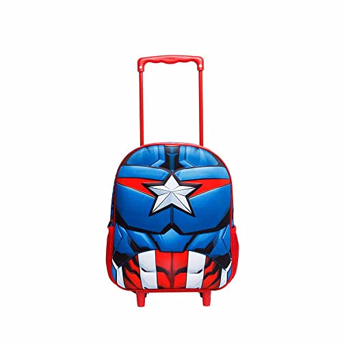 Karactermania Capitán América Civil War - Mochila Basic con Carro, Rojo