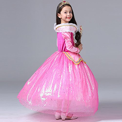 Katara 1742 - Disfraz de Princesa Aurora para Niñas, Rosa, talla del fabricante: 104