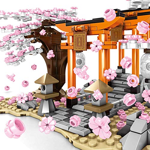 KDDEON Juego de escenografía de árbol de Sakura con Placa Base, 1814 Piezas de Bloques de construcción de Paisaje de Flor de Cerezo Personalizados, Compatible con Lego