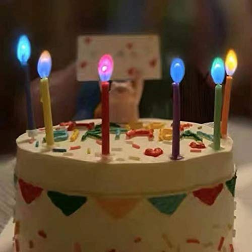 Kemladio - Velas de cumpleaños para tartas (incluye portavelas), diseño de cumpleaños