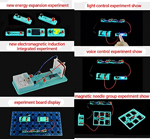 Kit Circuito Electrico Escolar para Niño Básico de Circuitos Experimento Aprendizaje y Educacion Kit para Niños - Science Lab Experimento(con Manual en Ingles)